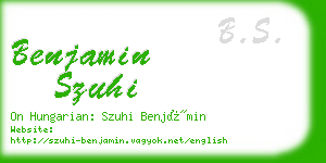 benjamin szuhi business card